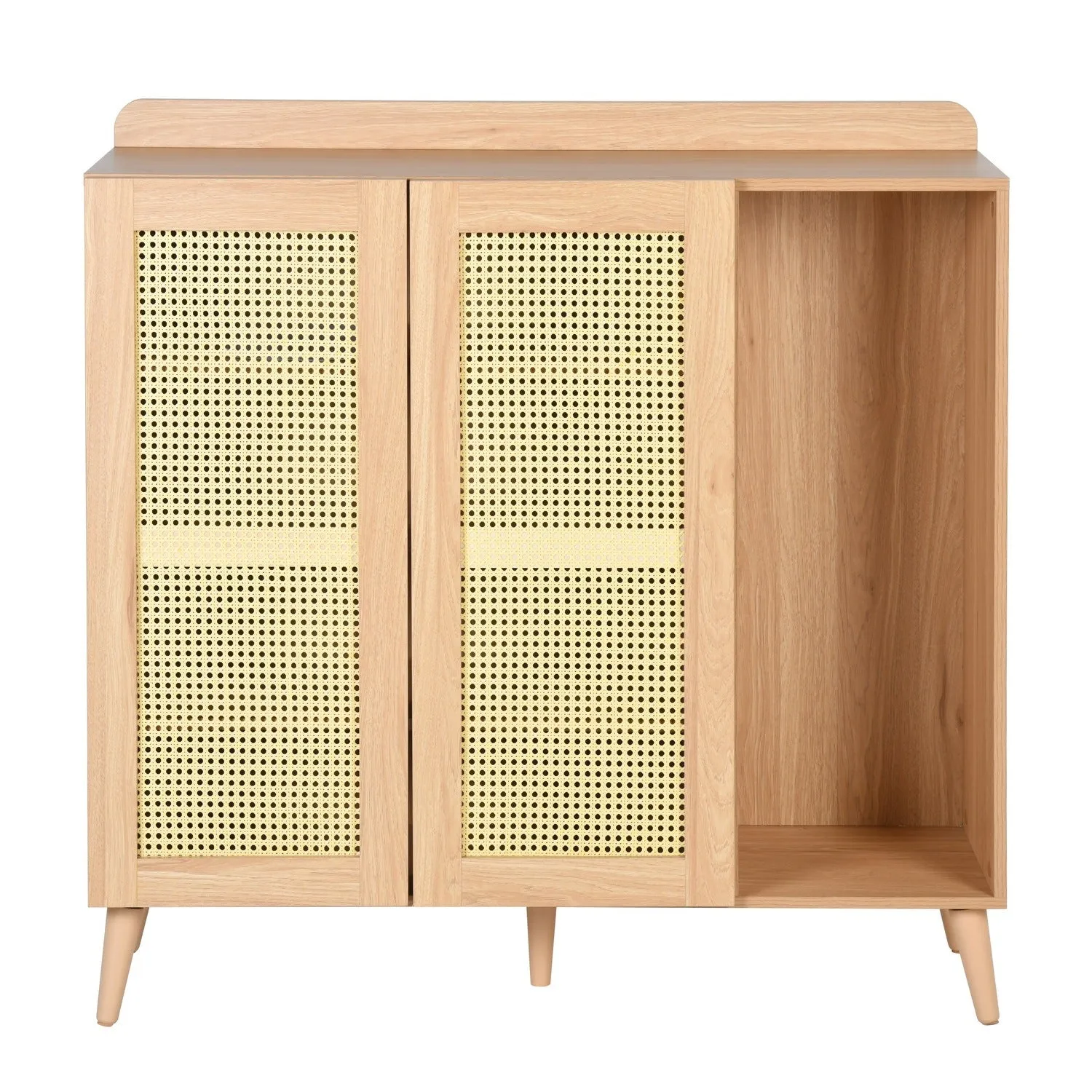 43'' Tall Accent Cabinet Chests with 2 Doors, Oak