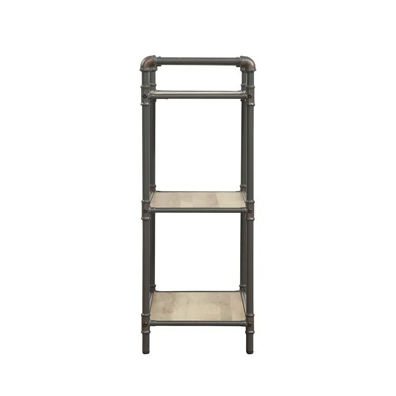 ACME Itzel Bookshelf in Antique Oak & Sandy Gray 97162