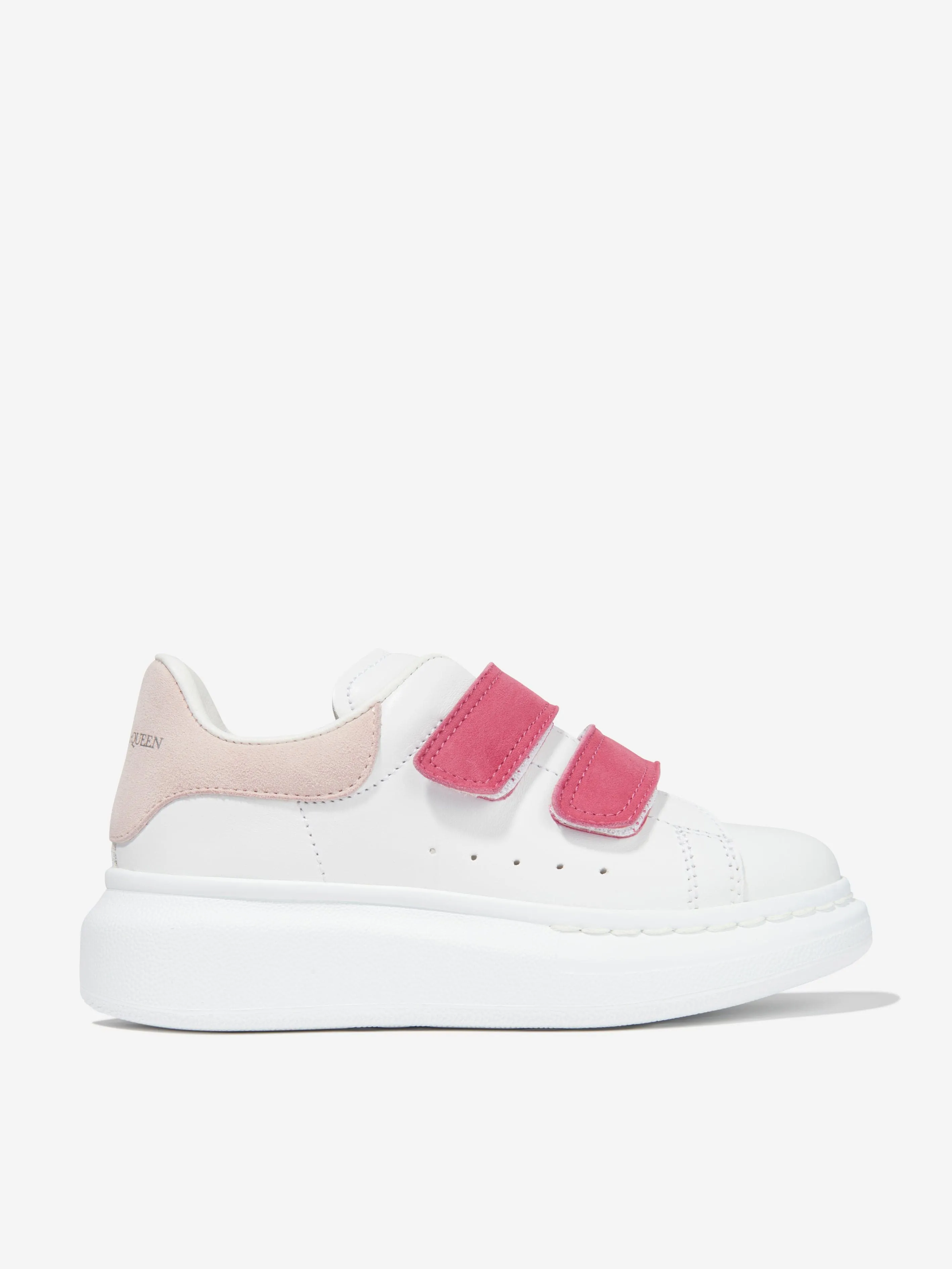 Alexander McQueen Girls Leather Velcro Strap Chunky Trainers