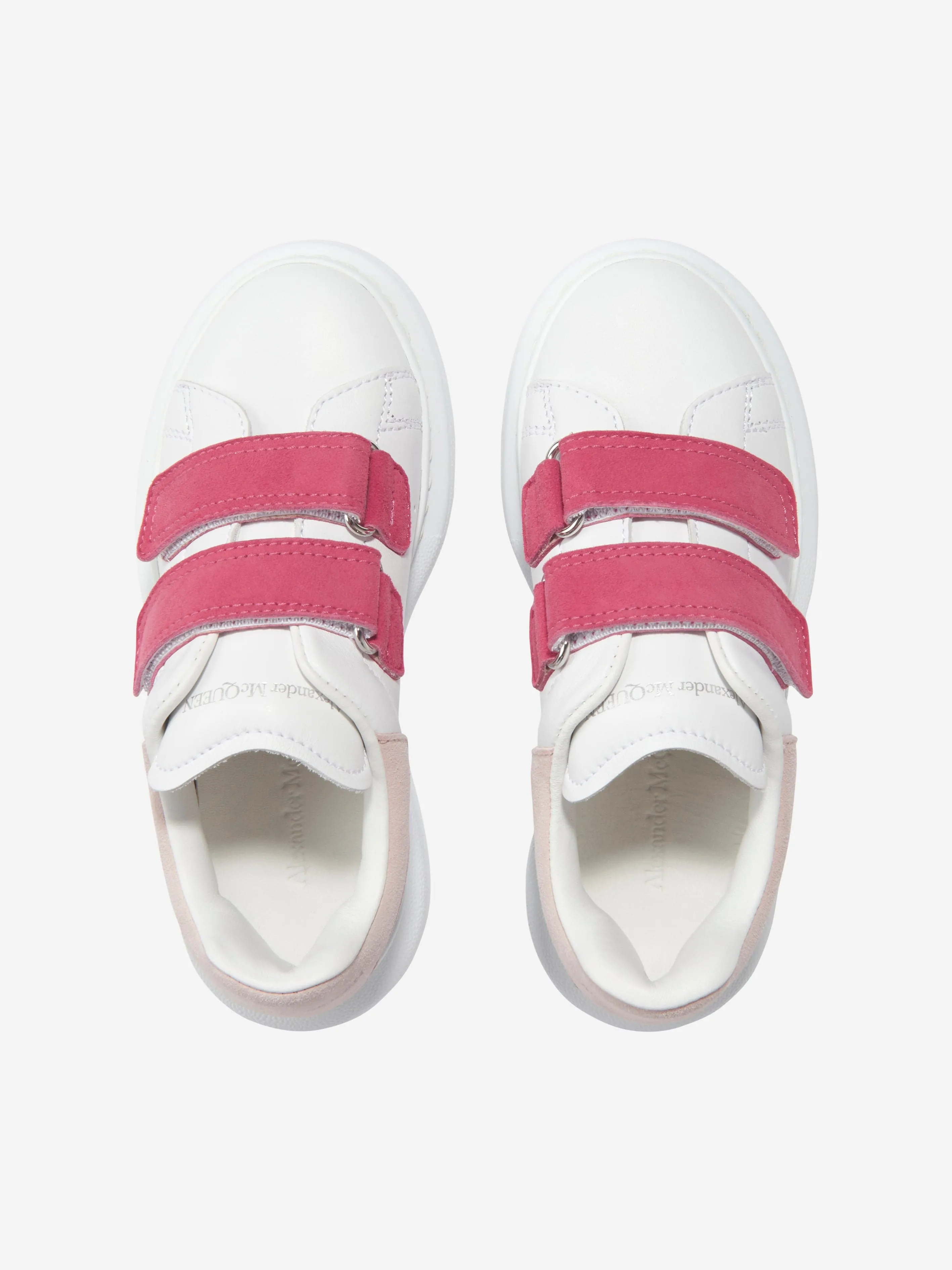 Alexander McQueen Girls Leather Velcro Strap Chunky Trainers