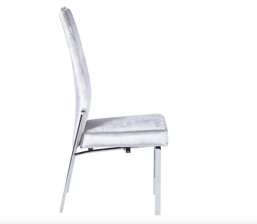 Annabel Fabric chair in grey velvet