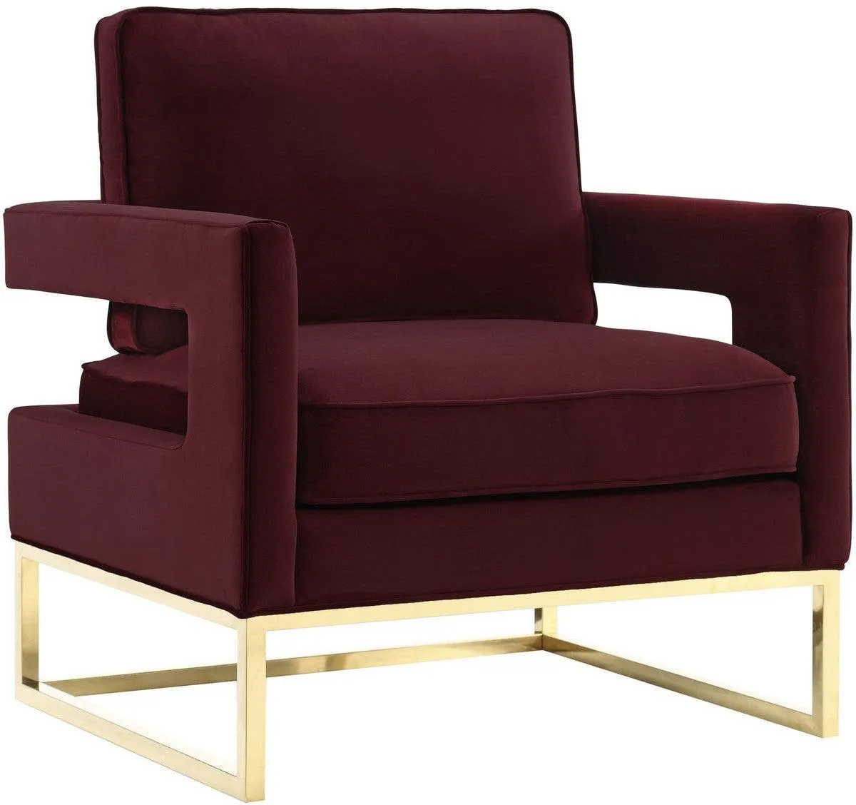 Annabelle Maroon Velvet Chair