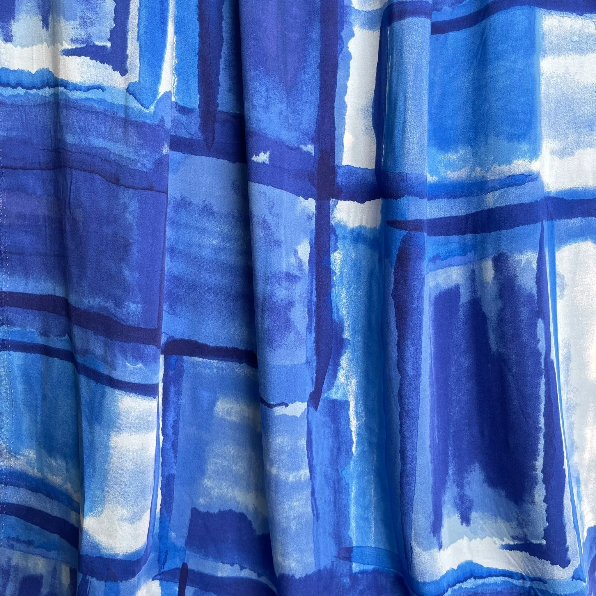 Artists Canvas in Cobalt Blue Viscose Sateen Fabric