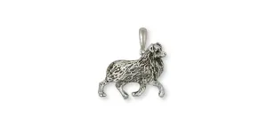 Australian Shepherd Pendant Jewelry Sterling Silver Handmade Dog Pendant AU7-P