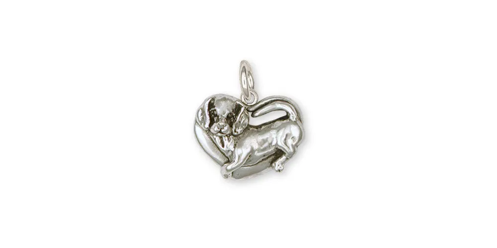 Beagle Charm Jewelry Sterling Silver Handmade Dog Charm BG1-C