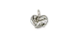 Beagle Charm Jewelry Sterling Silver Handmade Dog Charm BG1-C