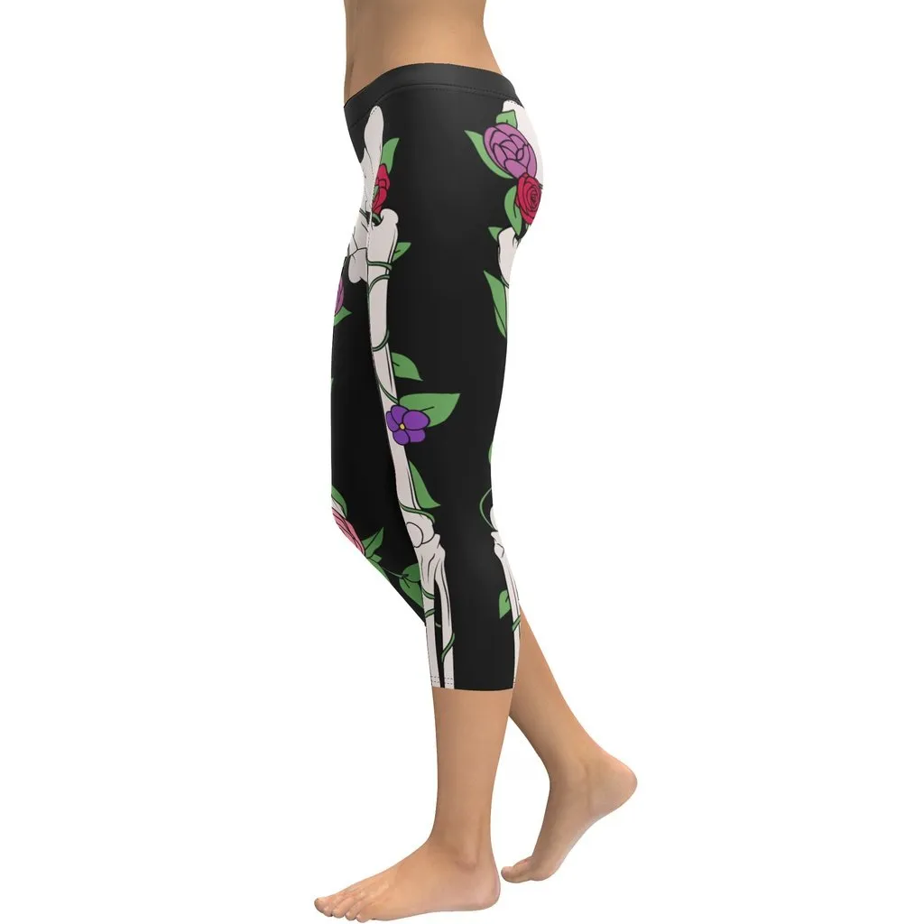 Blooming Skeleton Capris