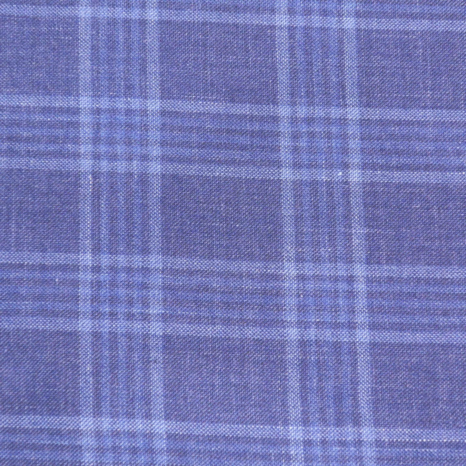 Blue Plaid Superfine Australian Wool Ermenegildo Zegna Cloth Suiting Fabric