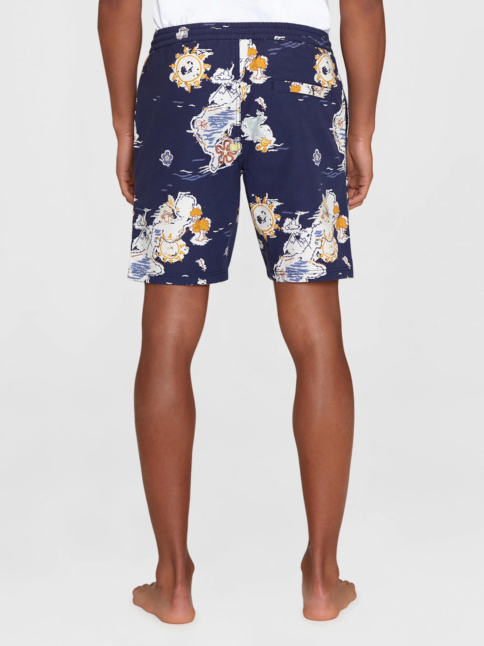 Boardwalk shorts with elastic waist - GOTS/Vegan - Night Sky