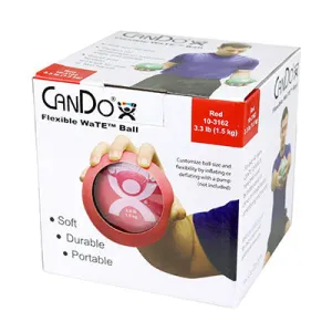 CanDo WaTE Ball - Hand-held Size - Red - 5" Diameter - 3.3 lb