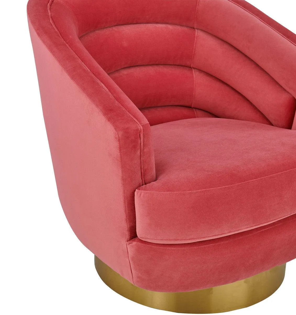 Canova Hot Pink Velvet Swivel Chair