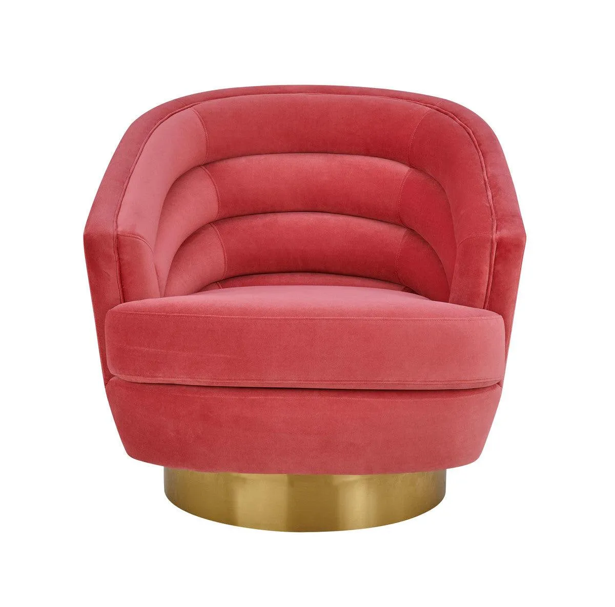 Canova Hot Pink Velvet Swivel Chair