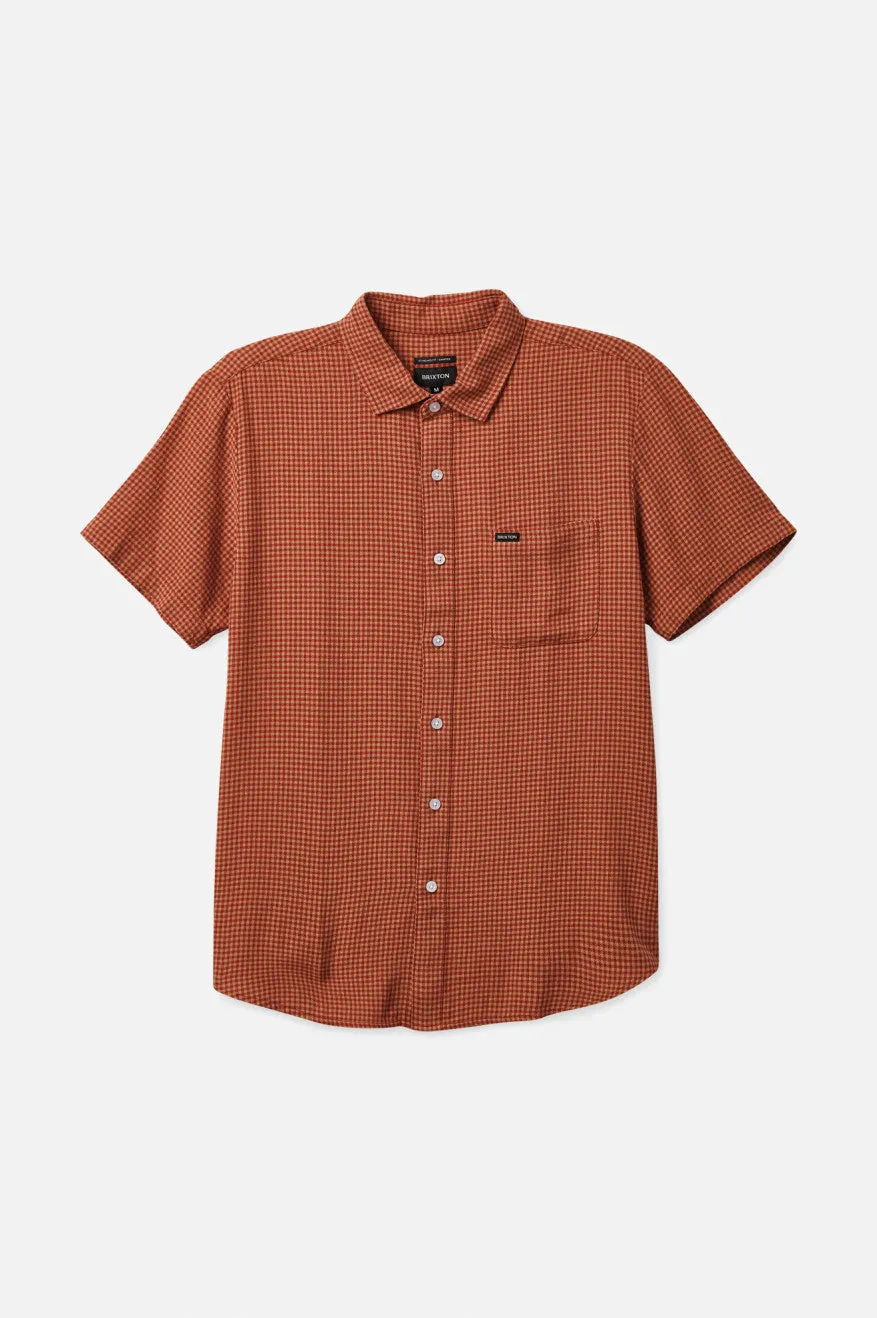 Charter Gingham S/S Woven - Burnt Henna/Mojave