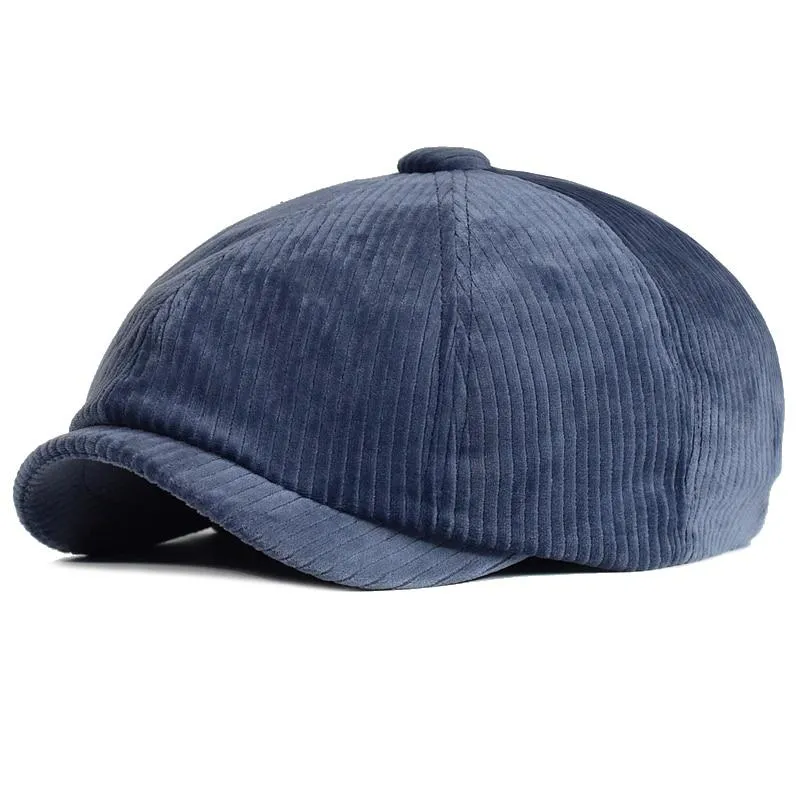 Corduroy Newsboy Retro Cap