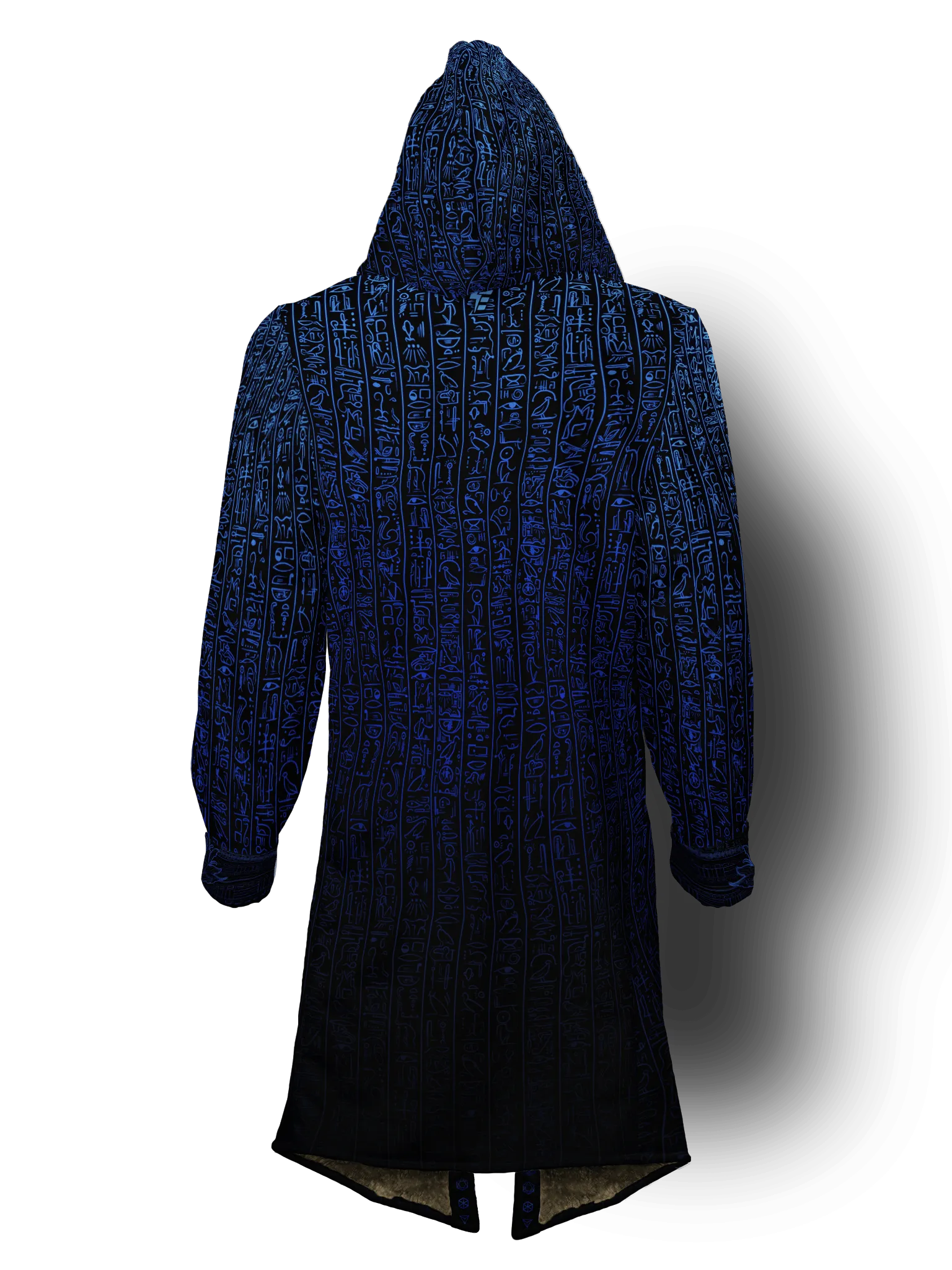 Egyptian Glyphs (Blue) Cyber Hooder Cloak