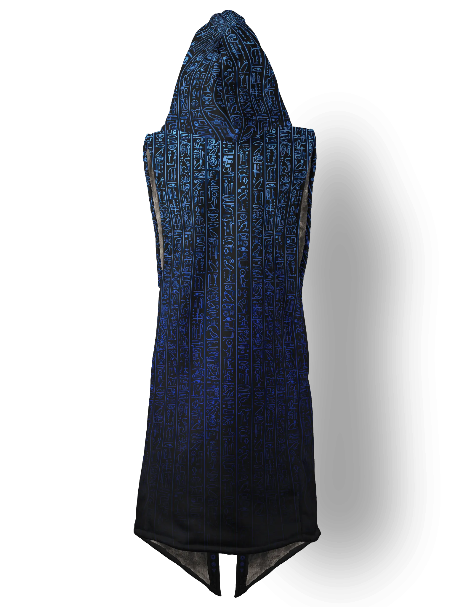 Egyptian Glyphs (Blue) Cyber Hooder Cloak