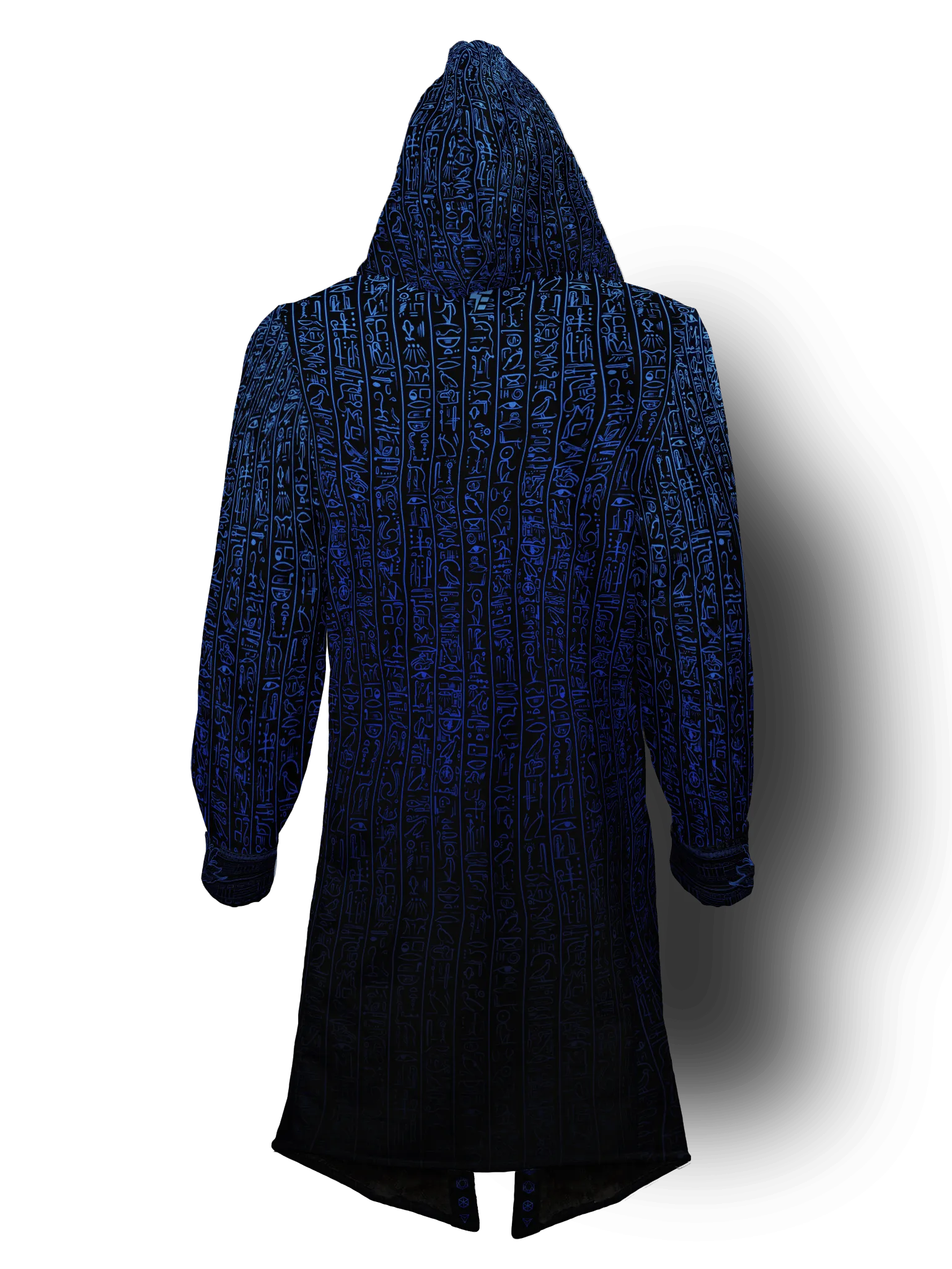 Egyptian Glyphs (Blue) Cyber Hooder Cloak