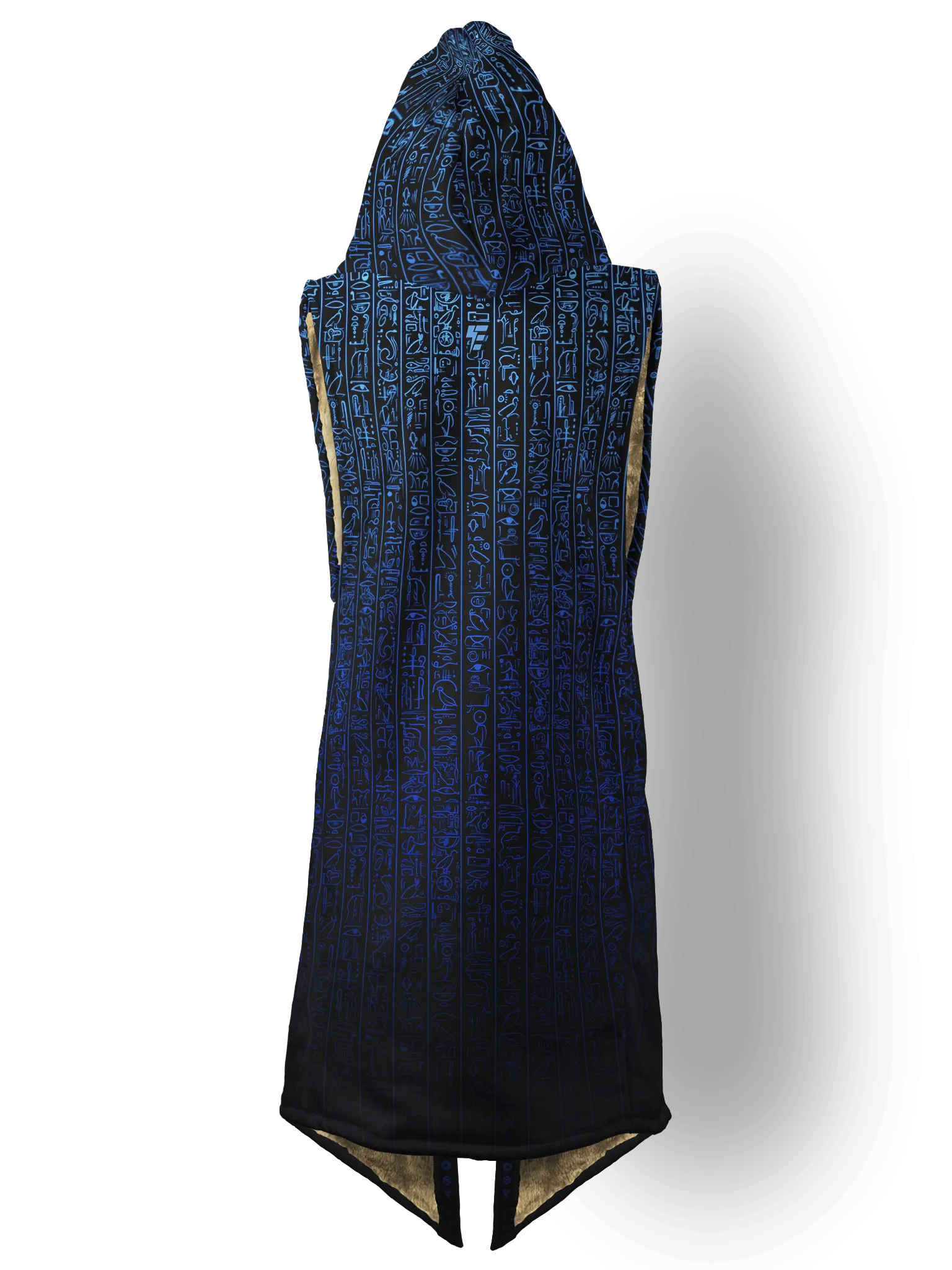 Egyptian Glyphs (Blue) Cyber Hooder Cloak