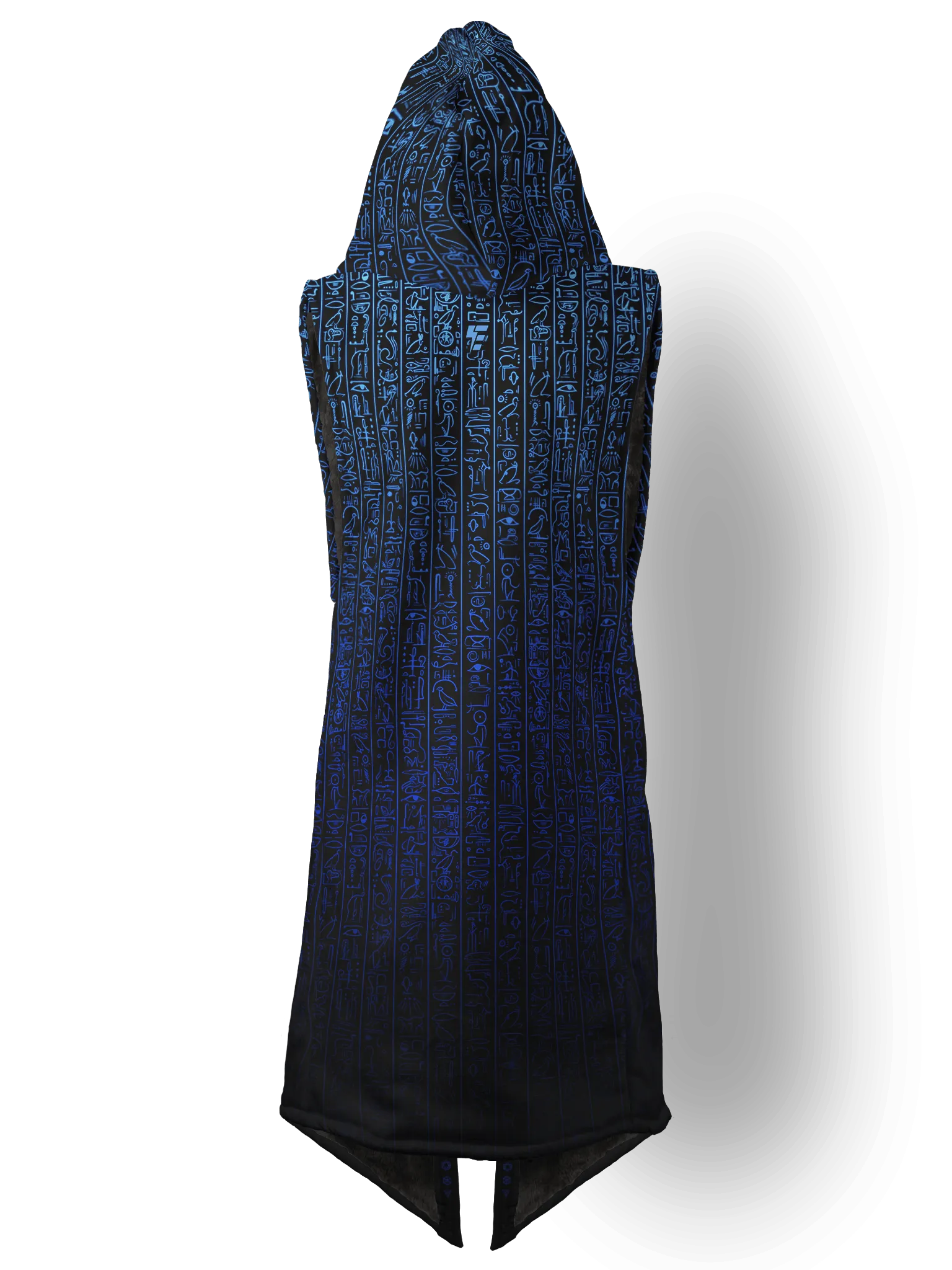 Egyptian Glyphs (Blue) Cyber Hooder Cloak