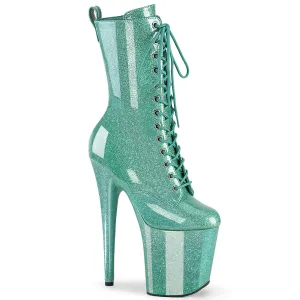 FLAMINGO-1040GP Aqua Glitter Pole Dancing Ankle Boot