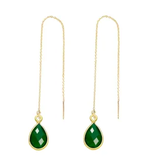 Green Onyx Drop Earrings