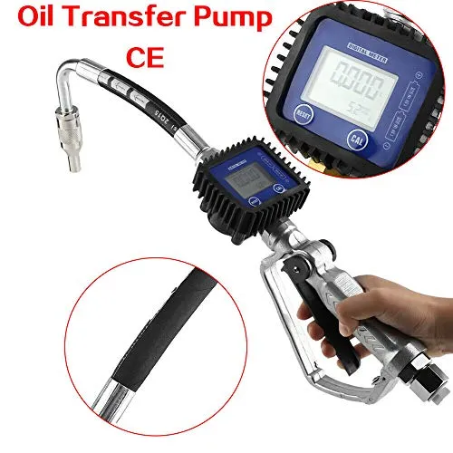 Heavy Duty Air Operated Oil Transfer Pump Digital Petrol Oil Fluid Dispenser Pump Control Valve Meter Nozzle (US Stock)