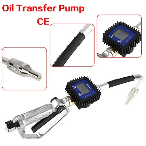 Heavy Duty Air Operated Oil Transfer Pump Digital Petrol Oil Fluid Dispenser Pump Control Valve Meter Nozzle (US Stock)