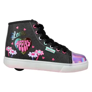 Heelys Veloz Black Neon Pink & Rainbow