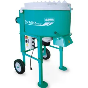 IMER Mix 120 Plus Vertical Shaft Mortar Mixer with Standard Open Grate