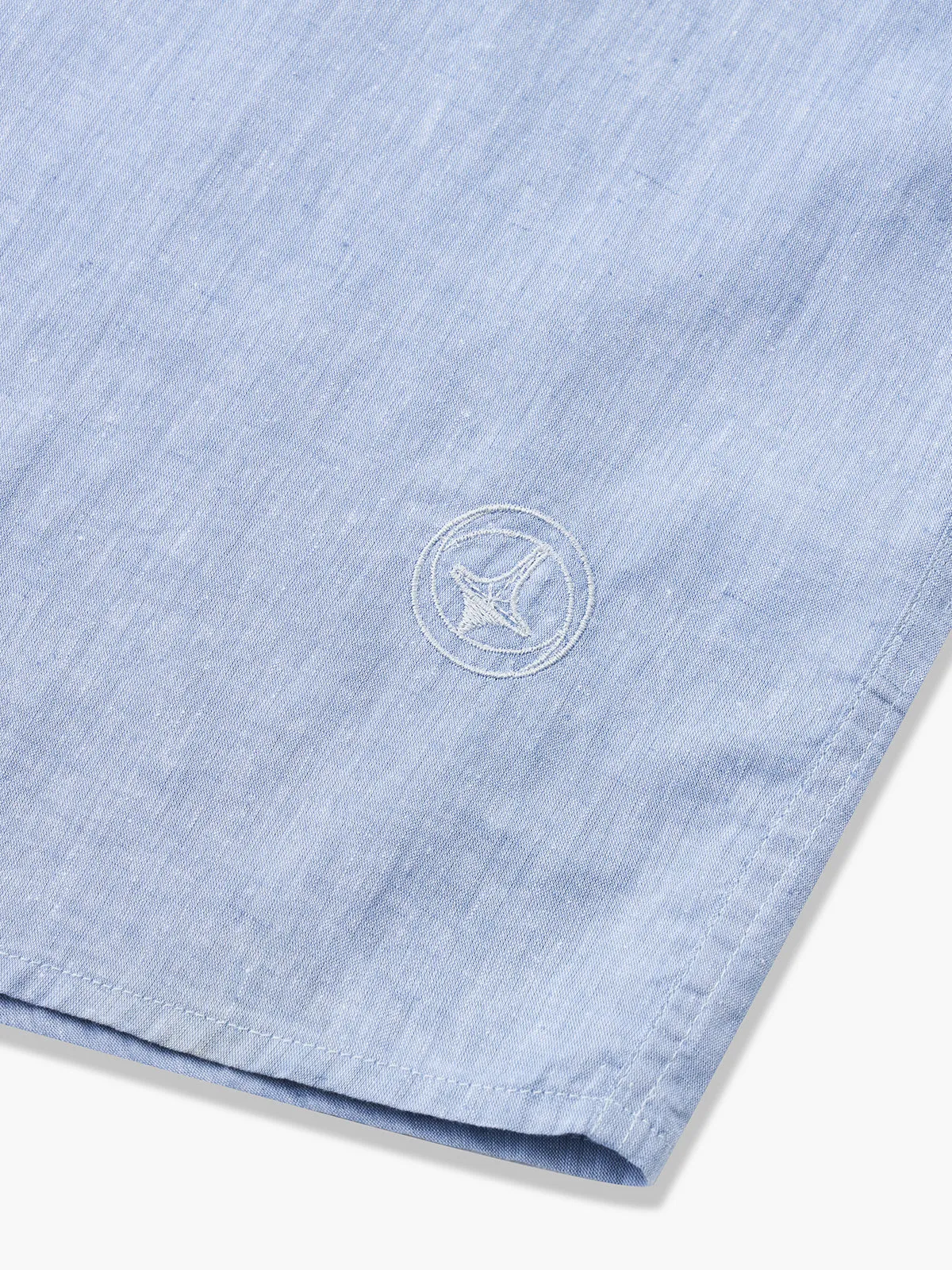 Minimalist Light Blue Cotton Linen Shirt