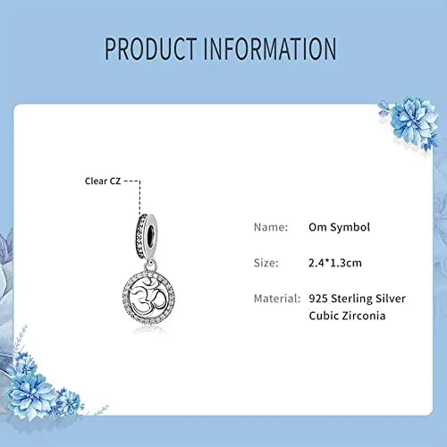 Om Ohm Aum Symbol Dangle Pendant Charm