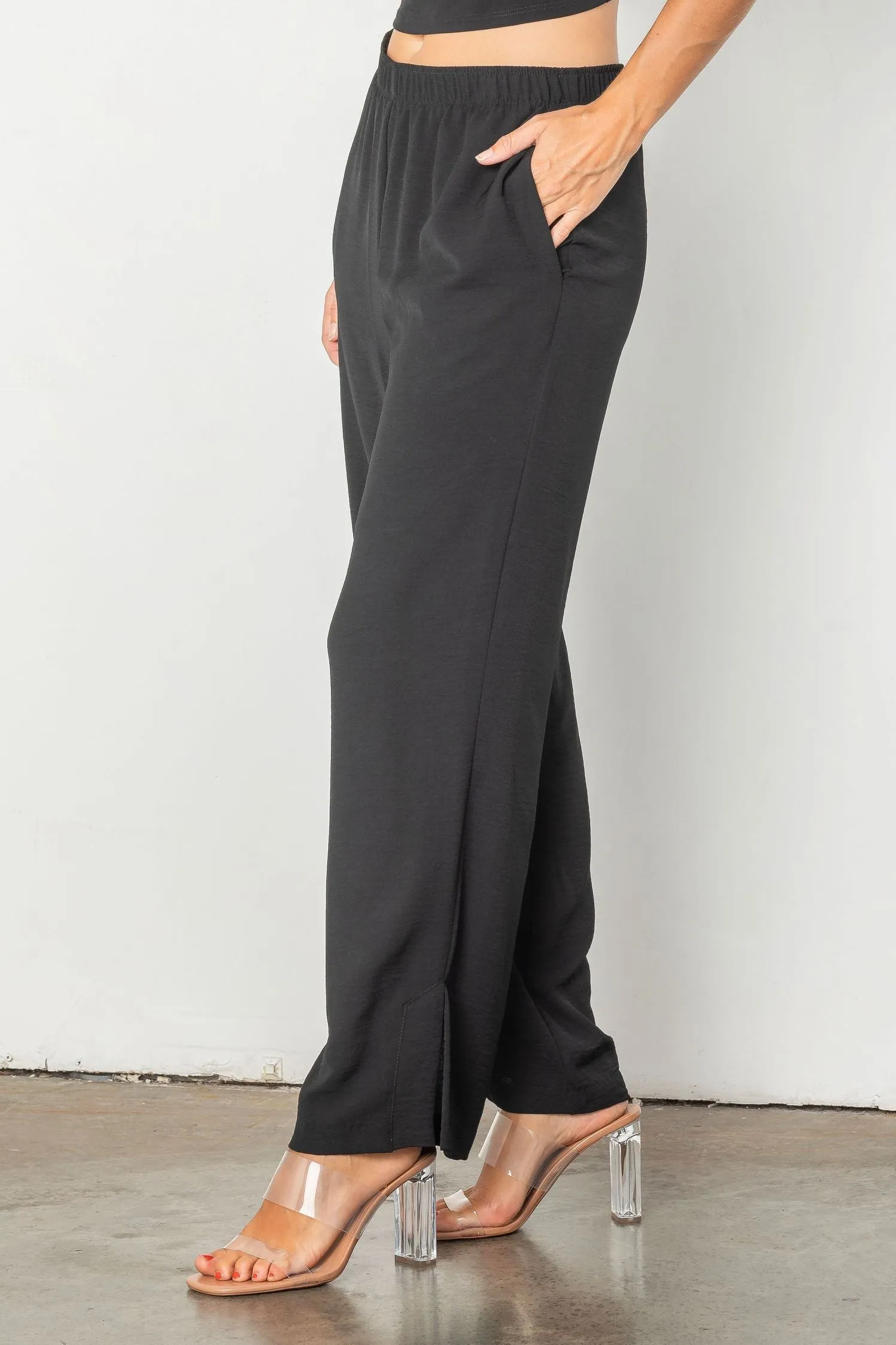 Plus Size Pull Up Pant With Side Detail