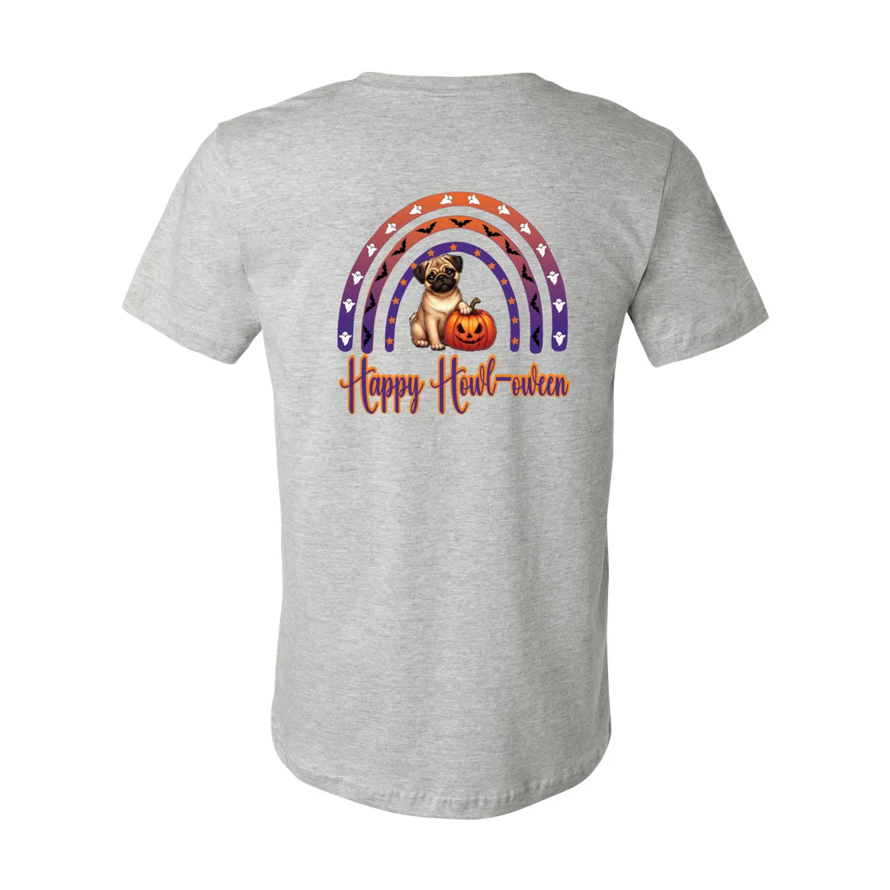 Pug Fawn Howl-oween Unisex SS Front/Back Print