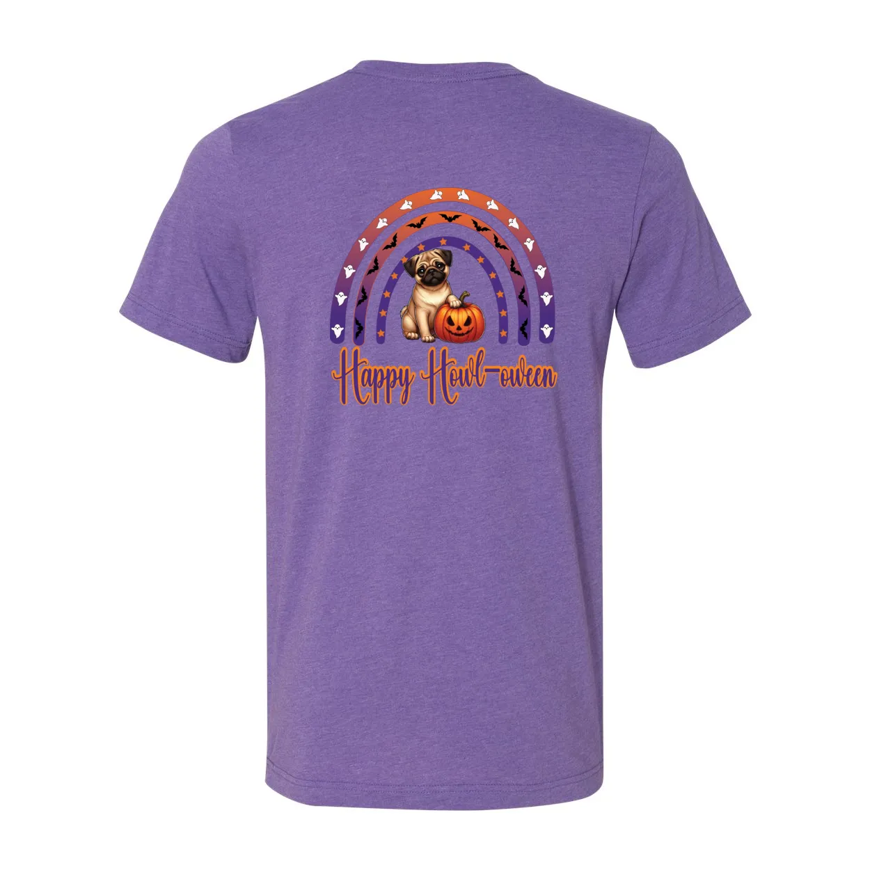 Pug Fawn Howl-oween Unisex SS Front/Back Print