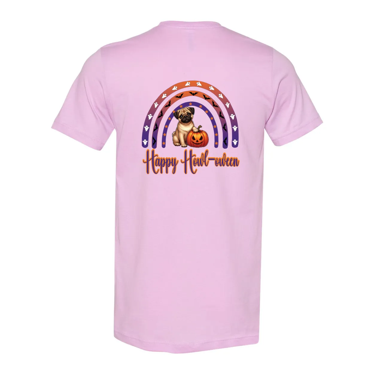 Pug Fawn Howl-oween Unisex SS Front/Back Print