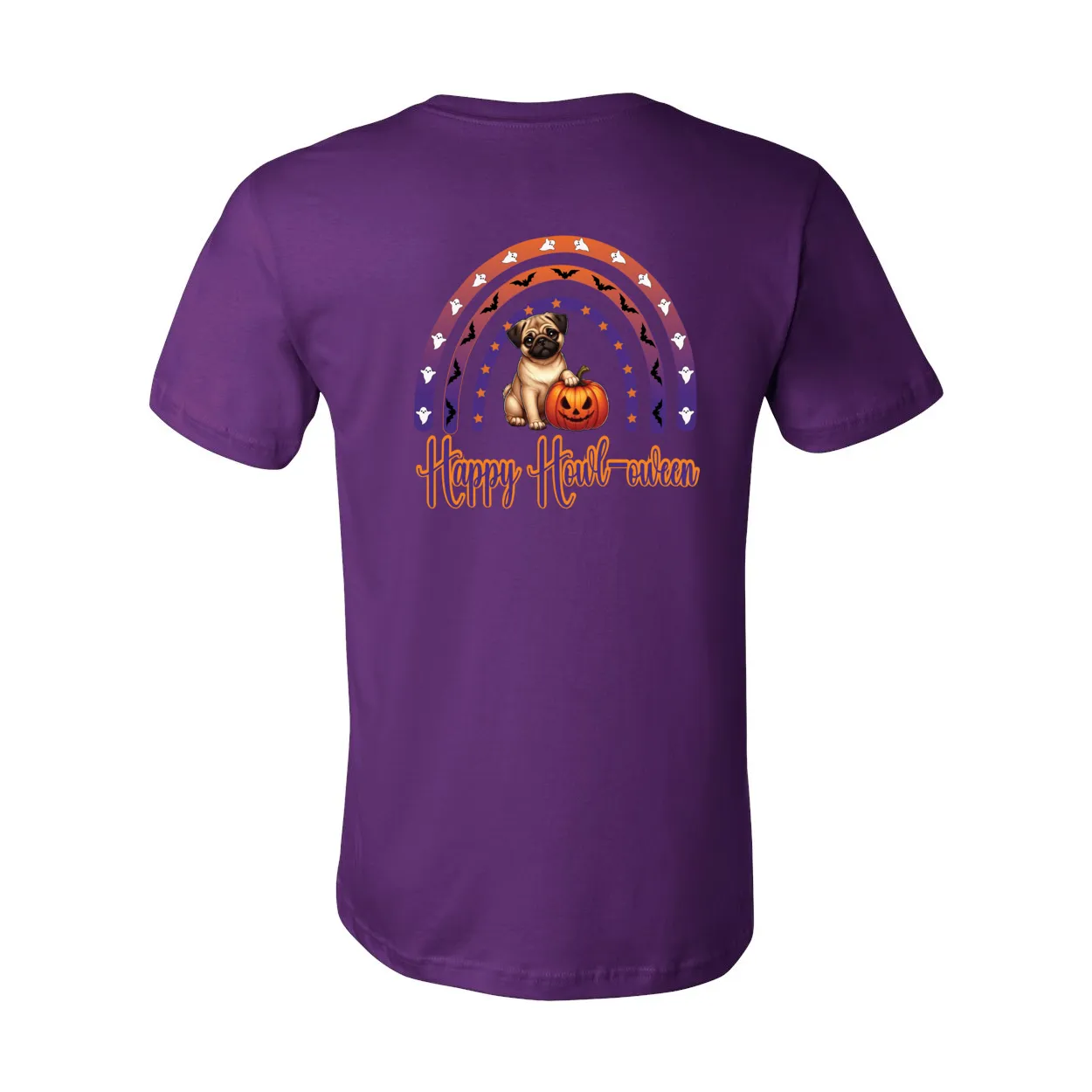 Pug Fawn Howl-oween Unisex SS Front/Back Print