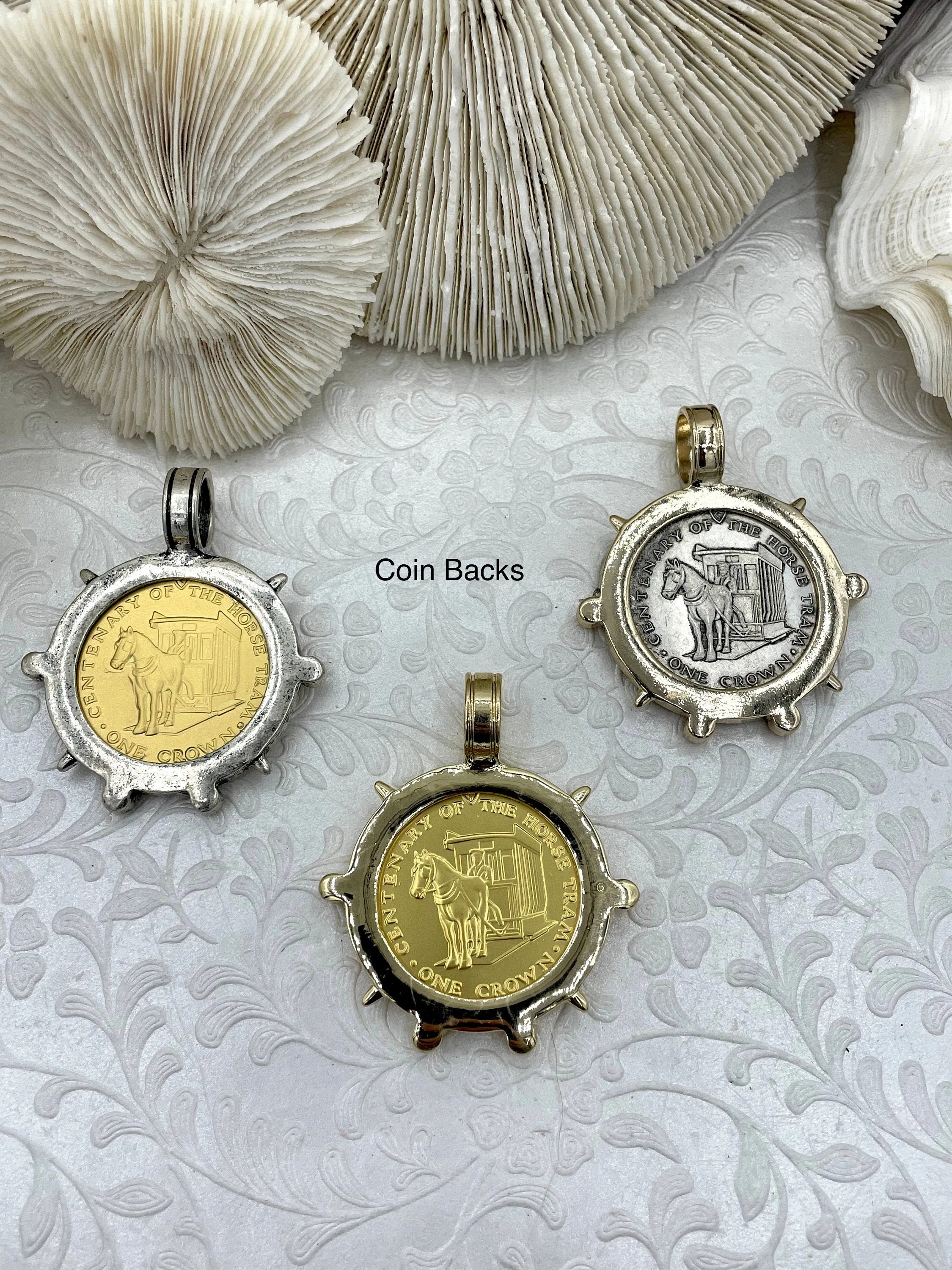 Queen Elizabeth II Coin Pendant, Royal Pendant, Queen Pendant, Coin Bezel, Royal coin, Queen Elizabeth II Coin, 3 Styles. Fast Ship