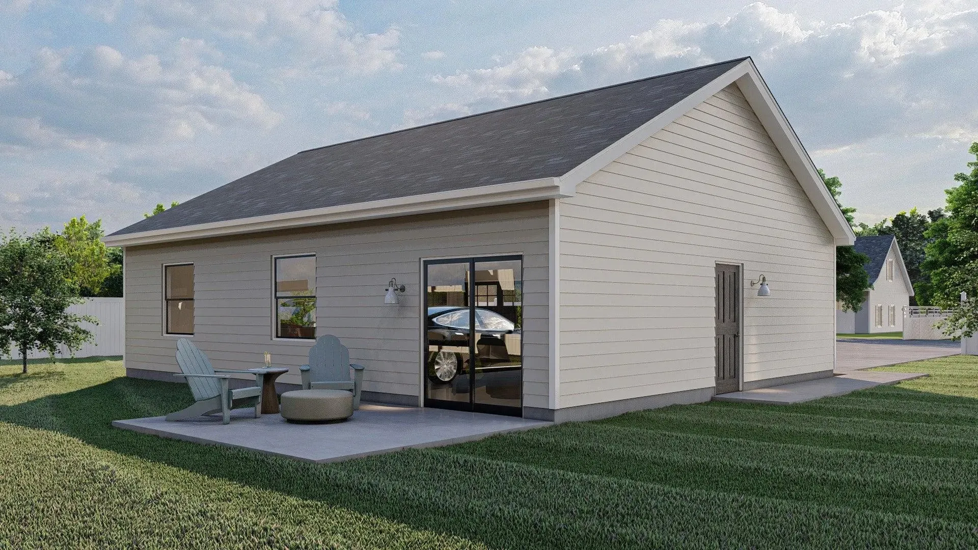 Spacious 3-Bay Front-Loading Garage Plan with Ample Storage