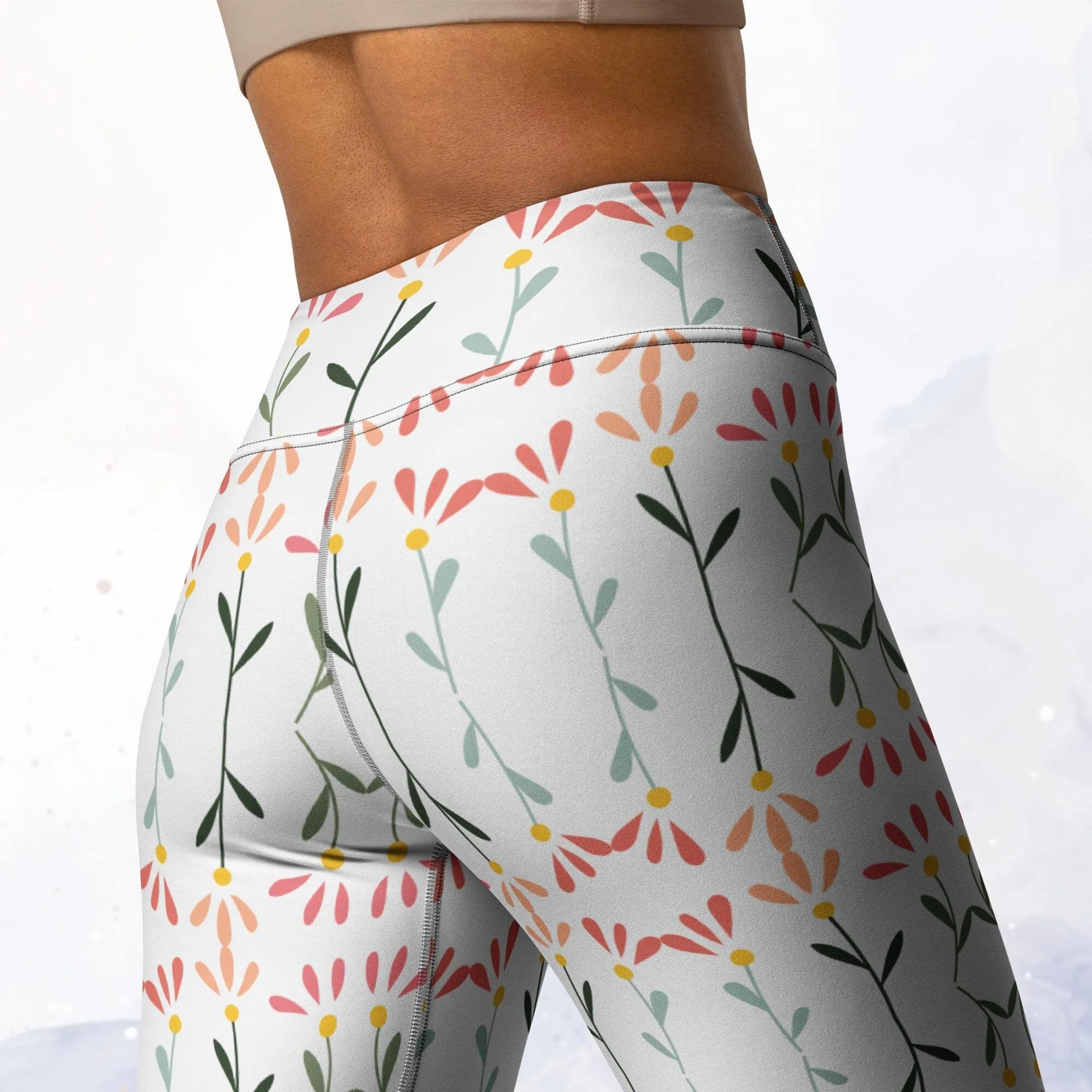 Spring Floral Comfy Dance Leggings