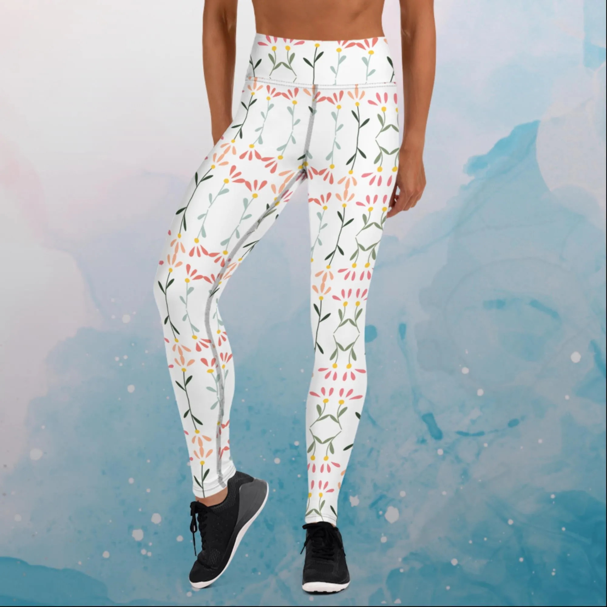 Spring Floral Comfy Dance Leggings