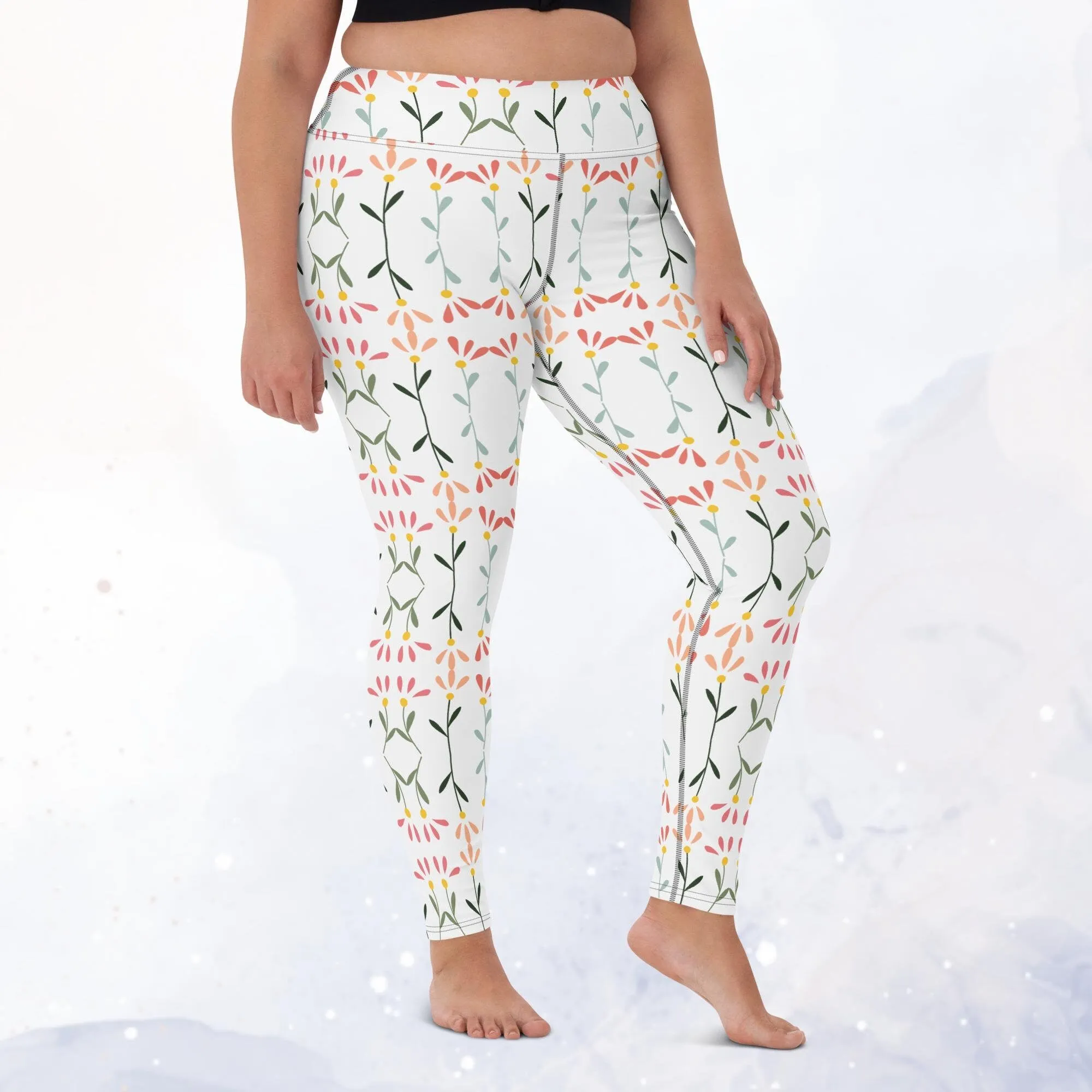 Spring Floral Comfy Dance Leggings